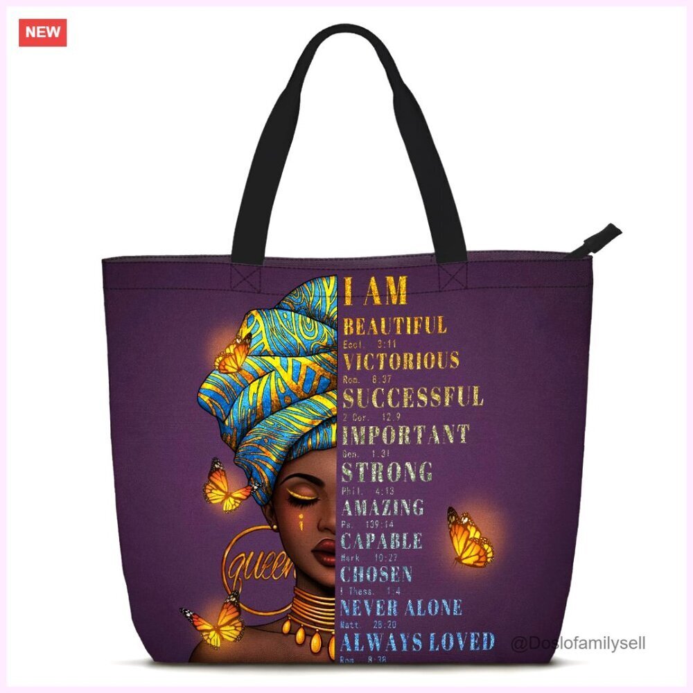 100% Polyester Tote Bag with 3D HD Print Design for Work Travel